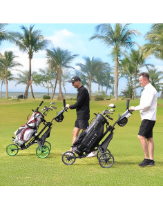 Carrito de Golf Plegable Tedycatt Verde 7.26 kg con Soporte 2