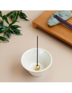 Soporte de Incienso Cerámica Asayu Japón 10.5 cm Hecho a Mano 2