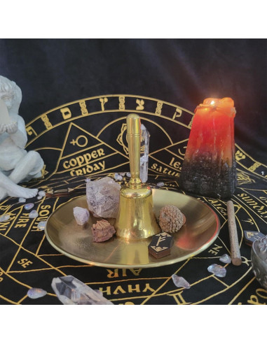 Plato Decorativo Dorado Amitofo 14 cm - Ritual Sabiduría Ocular