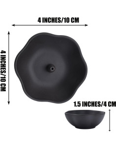 Soporte de Incienso OULIGET Cerámica 10.16 cm Negro 2