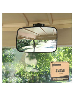 Espejo Retrovisor Convexo Ajustable 10L0L para Carro de Golf