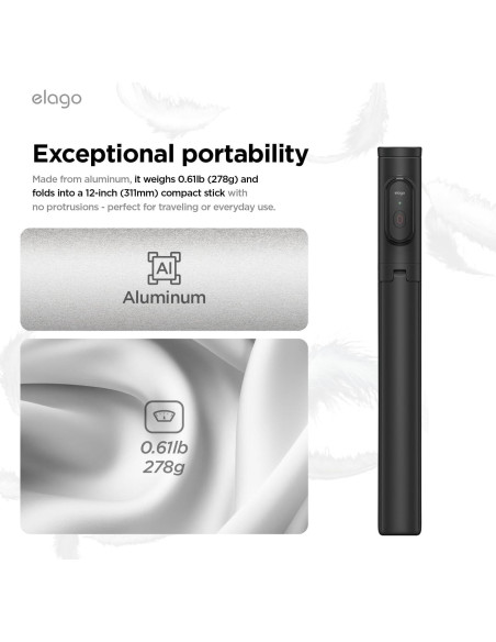 Trípode Selfie Stick Pro elago 149.86 cm Control Remoto Bluetooth