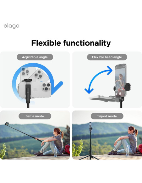 Trípode Selfie Stick Pro elago 149.86 cm Control Remoto Bluetooth