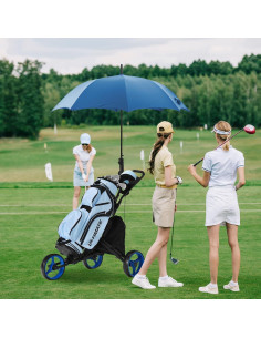 Carrito de Golf Tangkula Plegable 3 Ruedas Aluminio Azul Marino 2