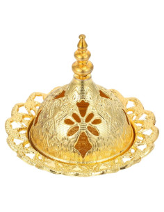 Quemador de Incienso DOITOOL Dorado de Zinc 7x7cm