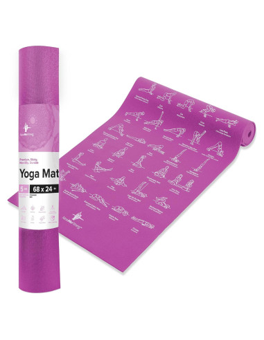 Alfombrilla de Yoga NewMe Fitness 68" x 24" Antideslizante