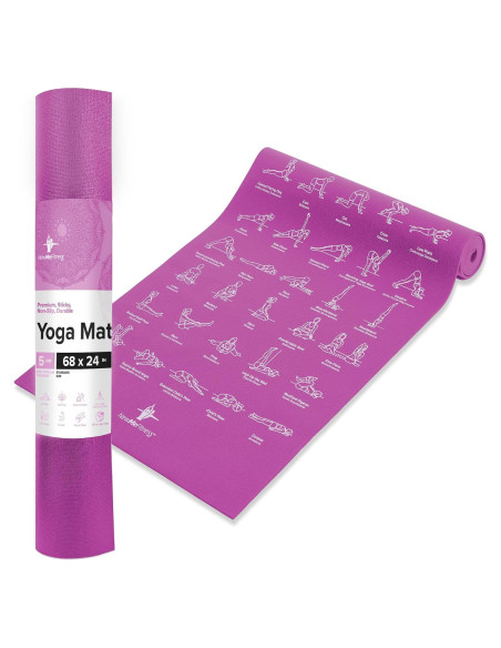 Alfombrilla de Yoga NewMe Fitness 68" x 24" Antideslizante
