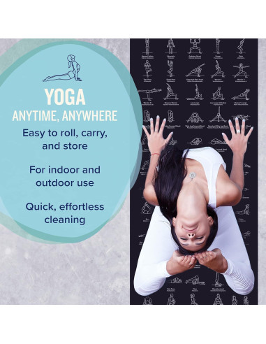 Alfombrilla de Yoga NewMe Fitness 68" x 24" Antideslizante