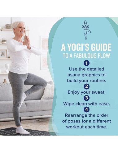 Alfombrilla de Yoga NewMe Fitness 68" x 24" Antideslizante