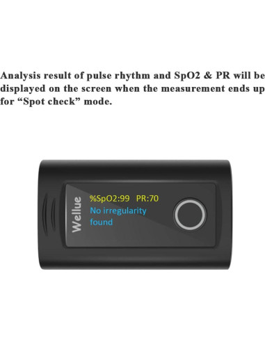 Oxímetro de Pulso Wellue Oxi 16 con Accesorios y Baterías