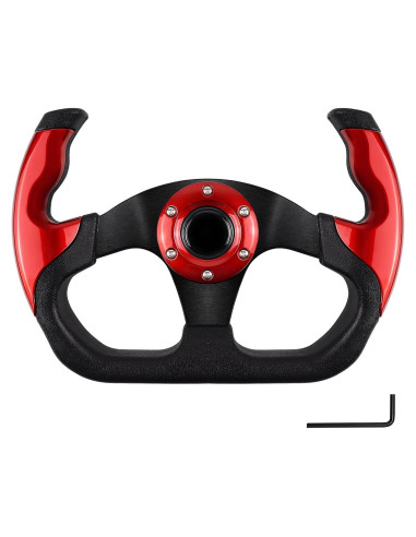 Volante de Golf QYMOPAY Universal 33 cm Rojo Ergonomico
