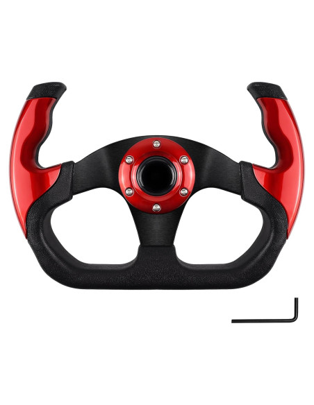 Volante de Golf QYMOPAY Universal 33 cm Rojo Ergonomico