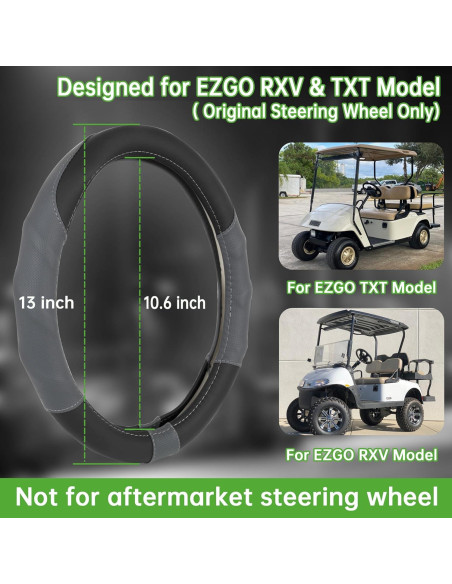 Funda de Volante para Carrito de Golf 10L0L 33 cm Antideslizante