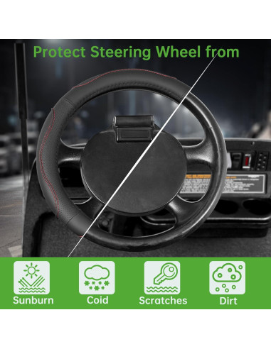 Funda de Volante para Carrito de Golf 10L0L 33 cm Antideslizante
