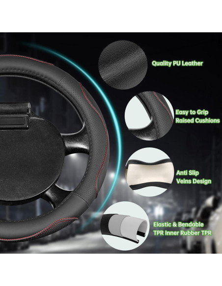 Funda de Volante para Carrito de Golf 10L0L 33 cm Antideslizante