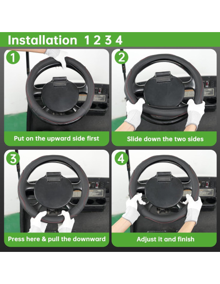 Funda de Volante para Carrito de Golf 10L0L 33 cm Antideslizante