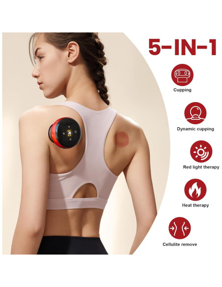 Juego de Ventosas Eléctricas Becommend 5-en-1 con Calor