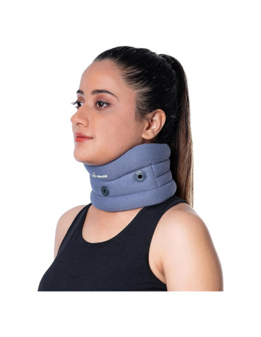 Collar Cervical Wonder Care Ajustable Suave Gris XL