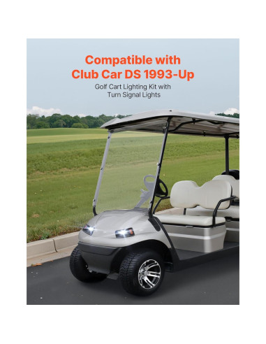 Kit de Luces LED VEVOR para Carro de Golf Club Car DS 1993+