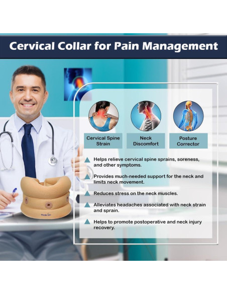 Collar Cervical Wonder Care Ajustable Suave Gris XL