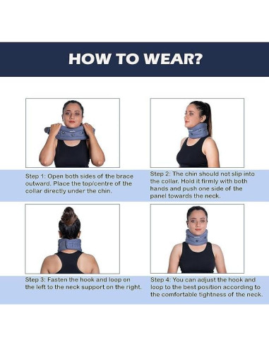 Collar Cervical Wonder Care Ajustable Suave Gris XL