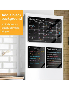 Set de 3 Tableros Magnéticos Acrílicos LCPCX para Refrigerador 2