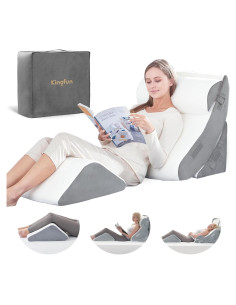 Almohadas en Cuña Kingfun 4 Piezas Espuma Viscoelástica