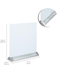 Tablero Magnético de Vidrio ECR4Kids 61x17 cm con Soporte 2