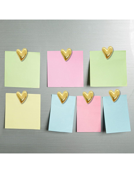 30 Imanes de Corazón Dorados HWAQHDYL para Refrigerador