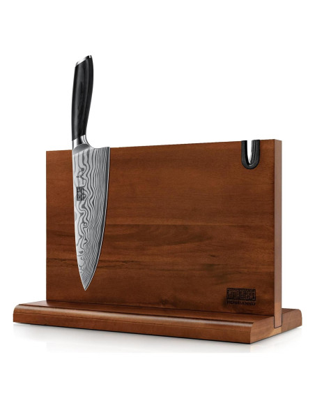 Cuchillo de Chef 20 cm HOSHANHO Acero Carbono & Bloque Magnético 35.56x25.4 cm