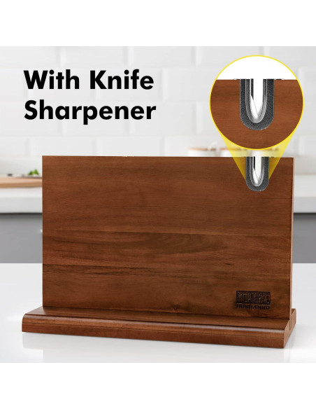 Cuchillo de Chef 20 cm HOSHANHO Acero Carbono & Bloque Magnético 35.56x25.4 cm