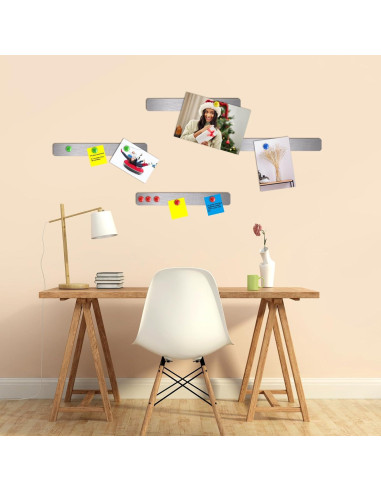 Conjunto de 6 Tableros Magnéticos Outus 38.1x5.1cm Plata