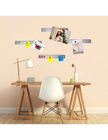 Conjunto de 6 Tableros Magnéticos Outus 38.1x5.1cm Plata