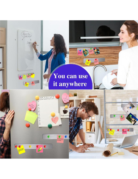 Conjunto de 6 Tableros Magnéticos Outus 38.1x5.1cm Plata