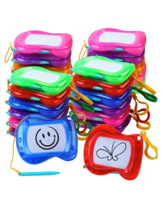 Paquete de 24 Mini Tableros Magnéticos de Dibujo Plzoslly