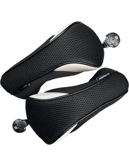 Juego de 2 Fundas Híbridas de Golf WTLJQQY Negras con Etiqueta