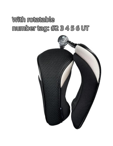 Juego de 2 Fundas Híbridas de Golf WTLJQQY Negras con Etiqueta