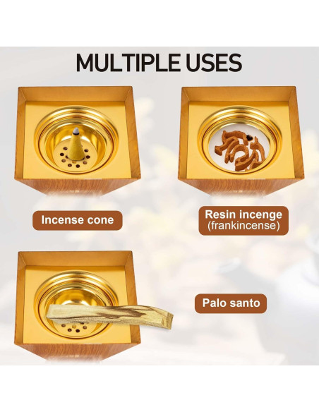 Quemador de Incienso de Carbón Xisakaca 27 cm Marrón