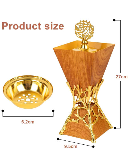 Quemador de Incienso de Carbón Xisakaca 27 cm Marrón