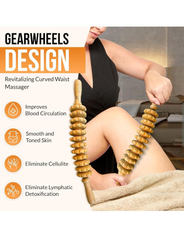 Kit de Masaje de Madera KNOTKARE 3 en 1 para Drenaje Linfático