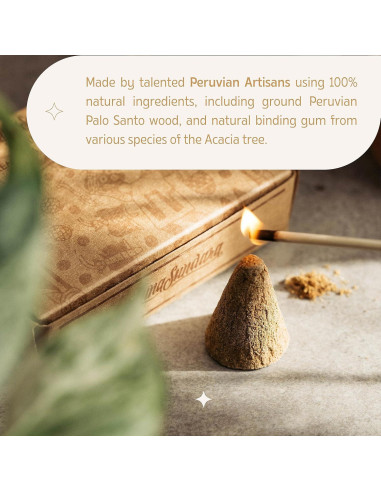 Conos de Incienso Palo Santo Luna Sundara - 10 Unidades