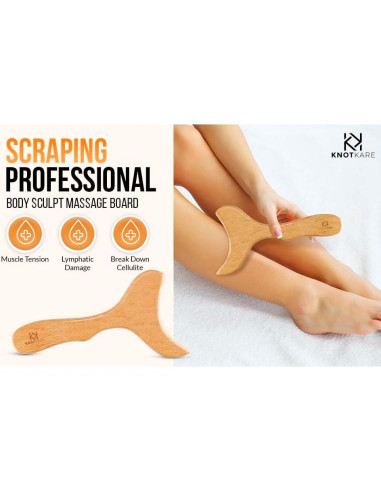 Kit de Masaje de Madera KNOTKARE 3 en 1 para Drenaje Linfático