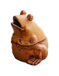 Soporte de Incienso de Rana Cerámica 10.4cm para Yoga