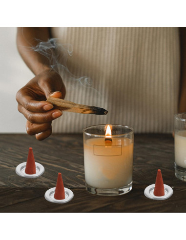 Bandejas de Incienso POPETPOP 50 Pcs - Platos Decorativos de Metal