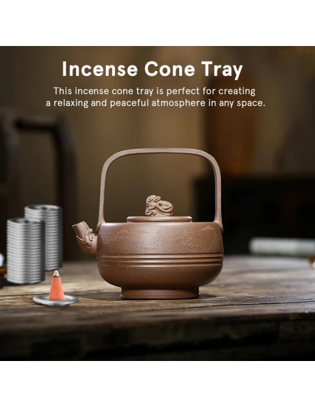 Bandejas de Incienso POPETPOP 50 Pcs - Platos Decorativos de Metal