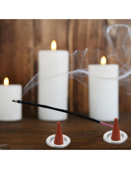 Bandejas de Incienso POPETPOP 50 Pcs - Platos Decorativos de Metal