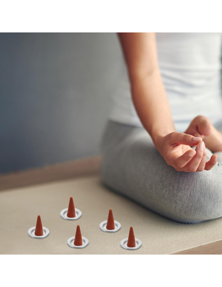 Bandejas de Incienso POPETPOP 50 Pcs - Platos Decorativos de Metal