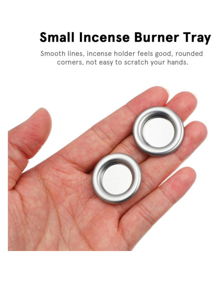 Bandejas de Incienso POPETPOP 50 Pcs - Platos Decorativos de Metal