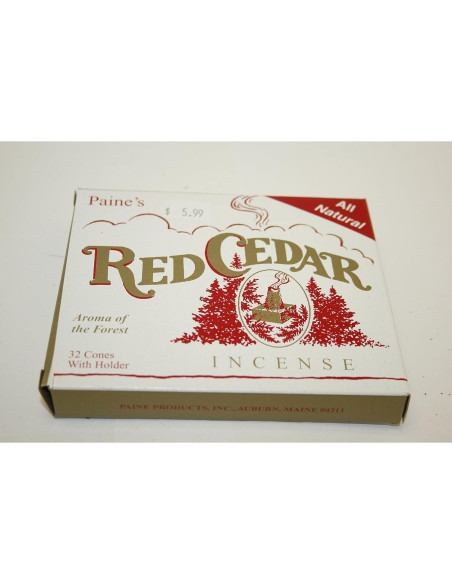 Incienso de Ciprés Rojo Paine - 32 Conos con Soporte