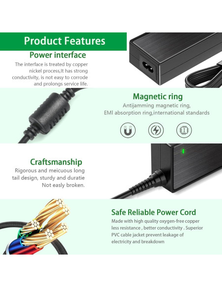 Adaptador de corriente 12V 5A fit-power para monitores AOC y Dell